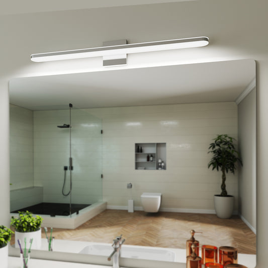 Modern LED Vanity Lights For Bathroom 32IN 16W Daylight White Chrome L