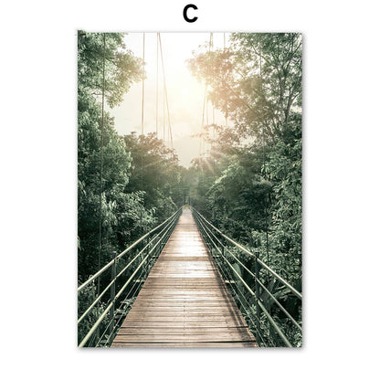 Mountain & Bamboo Quote Canvas Wall Art - product image 3