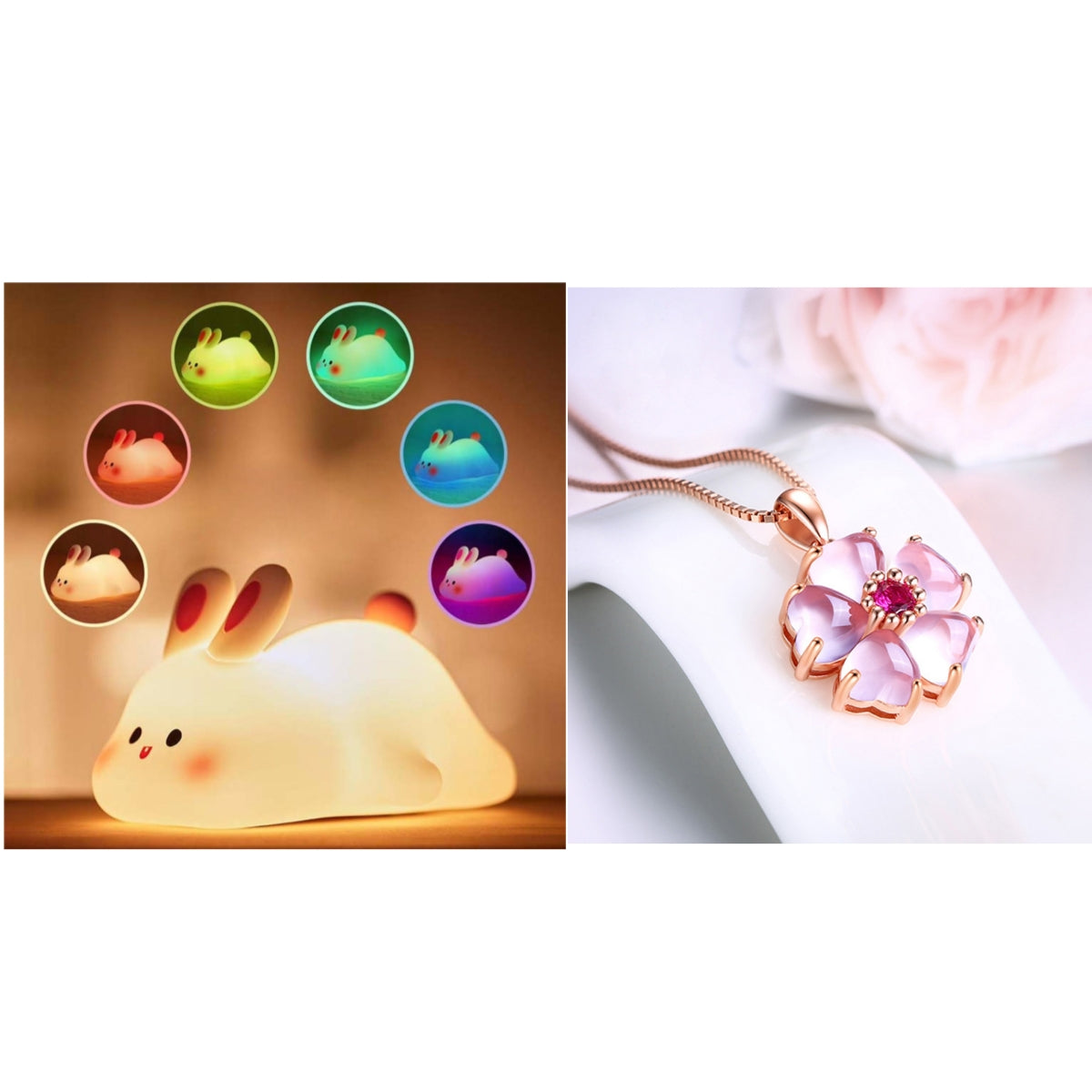 Cute LED Night Light Touch Sensor Cartoon Kid's Nightlights Big Face R