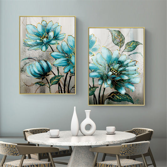 Blue Floral 3-Piece Canvas Wall Art Set - product image 1