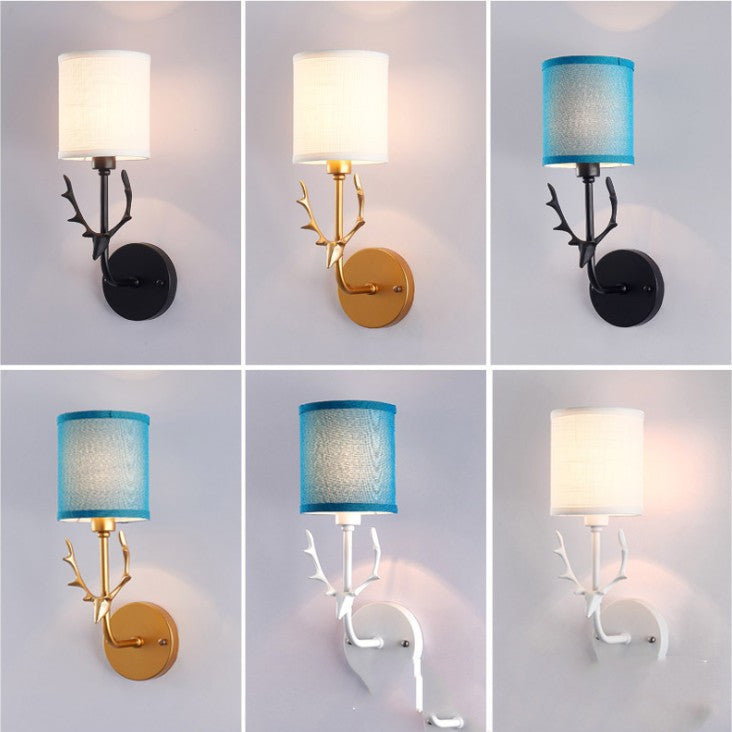 Wall Lamp Wrought Iron Antlers