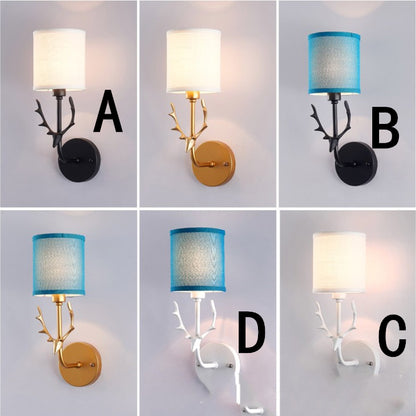 Wall Lamp Wrought Iron Antlers