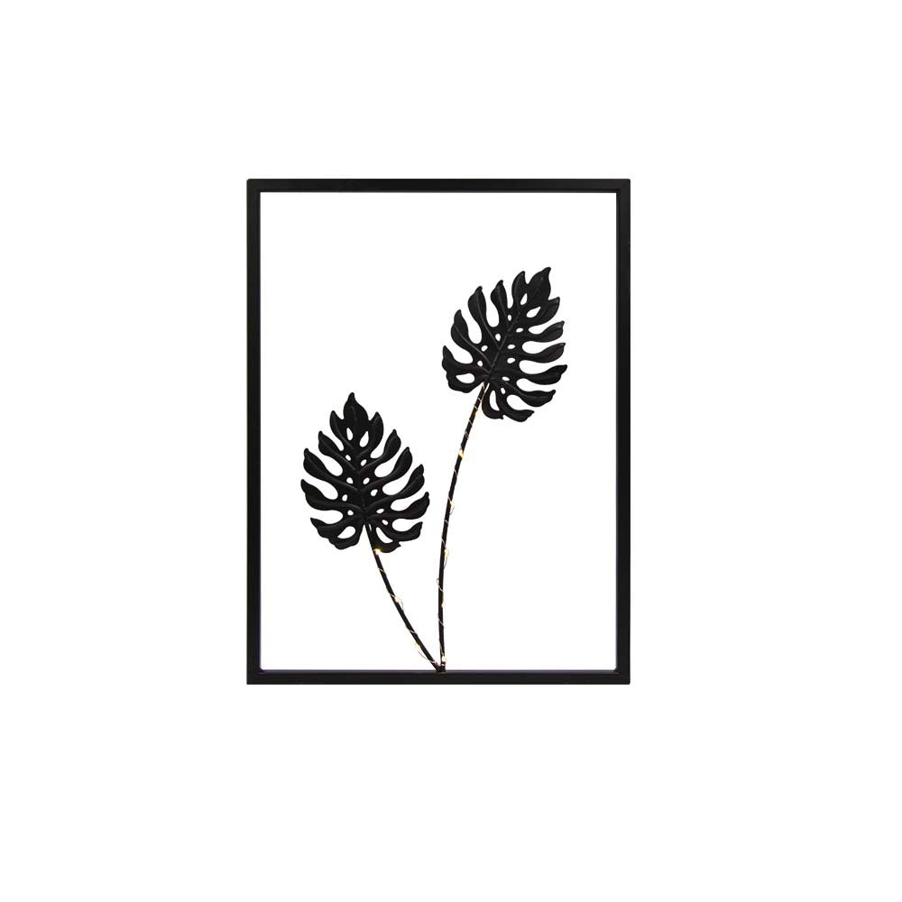 Metal Leaf Wall Decor with String Lights - product image 5