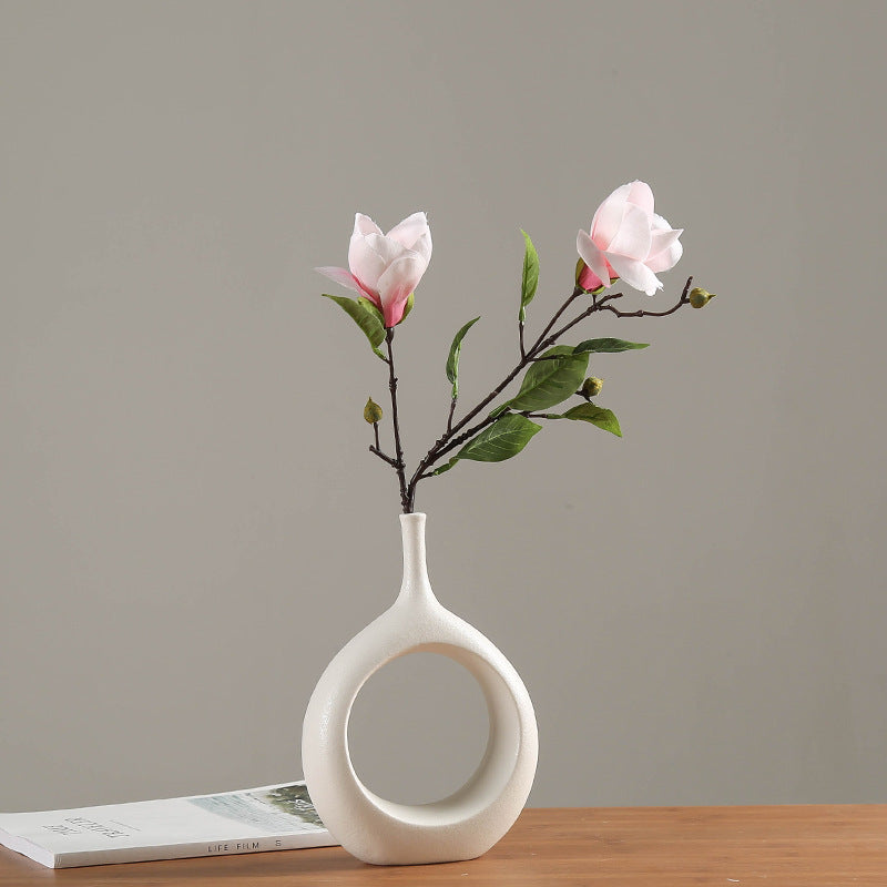 Artisan White Ceramic Decorative Vase - product image 2