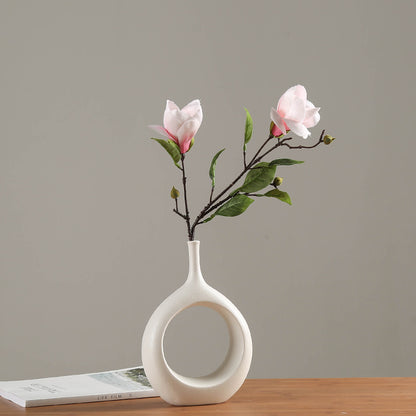 Artisan White Ceramic Decorative Vase - product image 2
