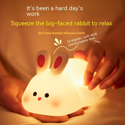 Cute LED Night Light Touch Sensor Cartoon Kid's Nightlights Big Face R