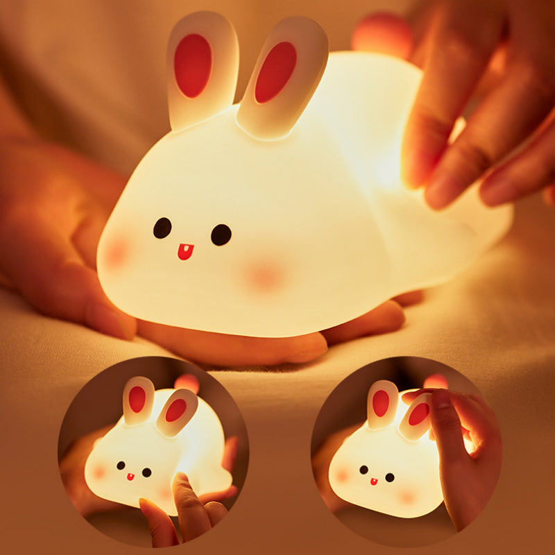 Cute LED Night Light Touch Sensor Cartoon Kid's Nightlights Big Face R