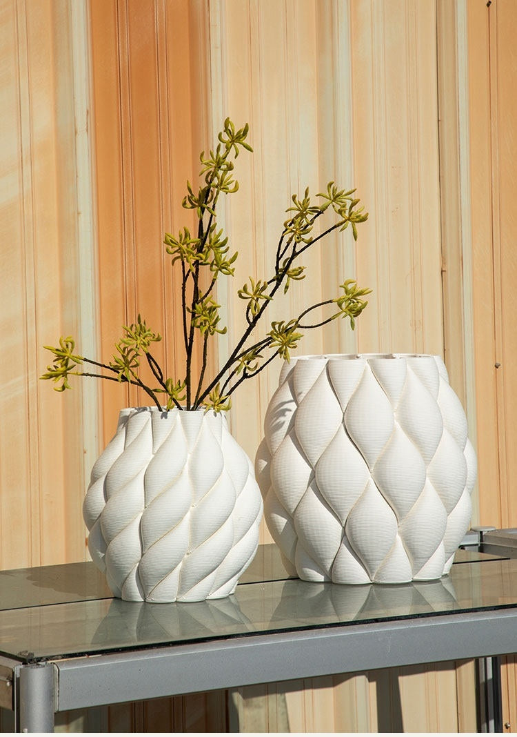 Modern Circular White Porcelain Vase - product image 6
