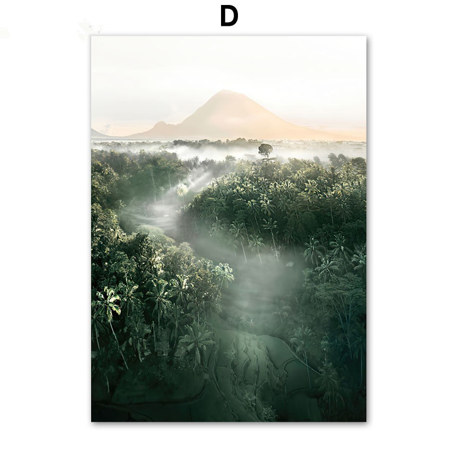 Mountain & Bamboo Quote Canvas Wall Art - product image 2