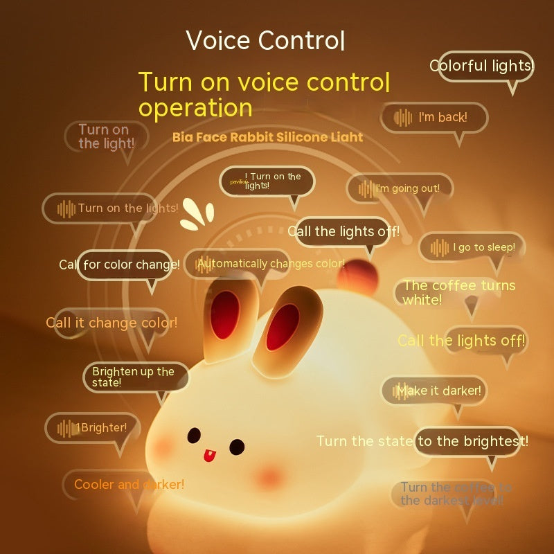 Cute LED Night Light Touch Sensor Cartoon Kid's Nightlights Big Face R