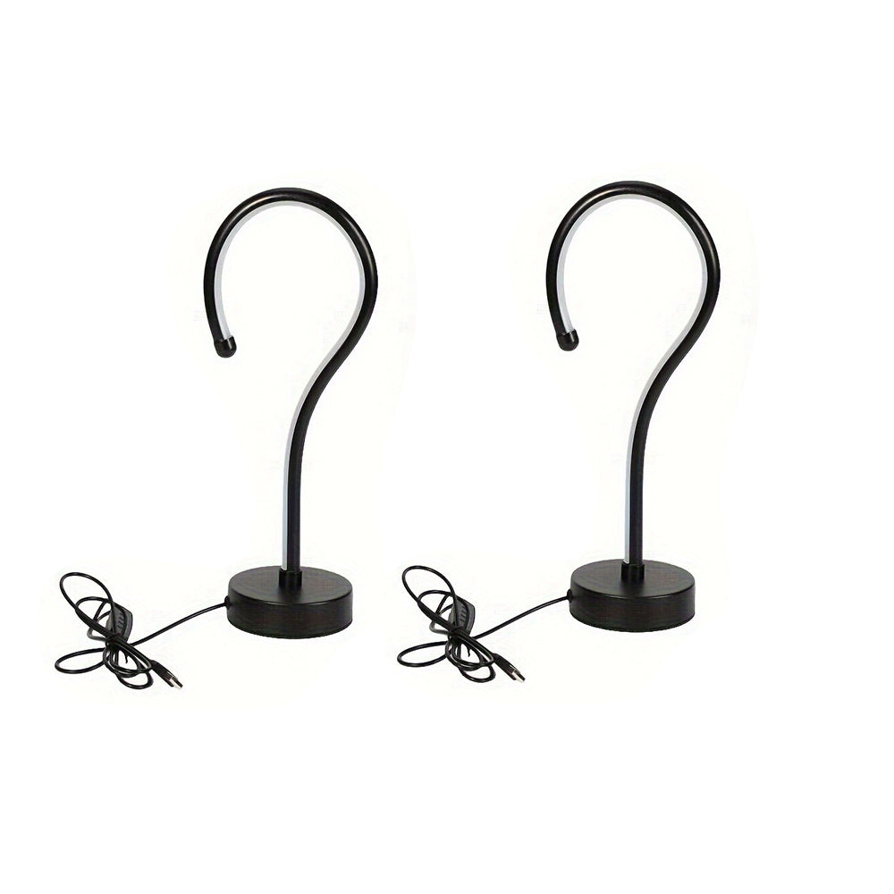 2PC Creative Question Mark Shape Table Lamp, USB Three-color Dimming D