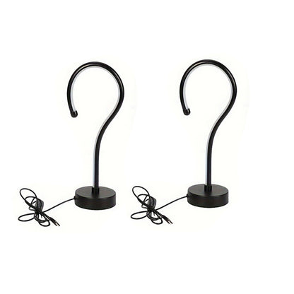 2PC Creative Question Mark Shape Table Lamp, USB Three-color Dimming D
