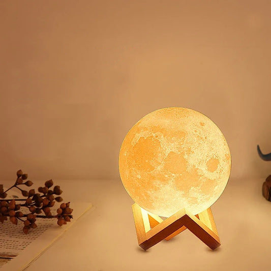 3D Moon LED Touch Table Lamp - product image 1
