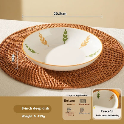 Deep Plates Dinner Plate High Sense Underglaze Tableware