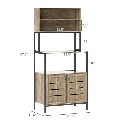Power Outlet and Storage Shelves