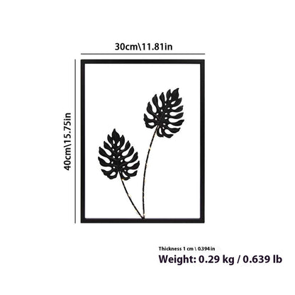 Metal Leaf Wall Decor with String Lights - product image 7
