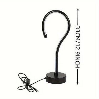 2PC Creative Question Mark Shape Table Lamp, USB Three-color Dimming D