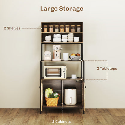 Power Outlet and Storage Shelves
