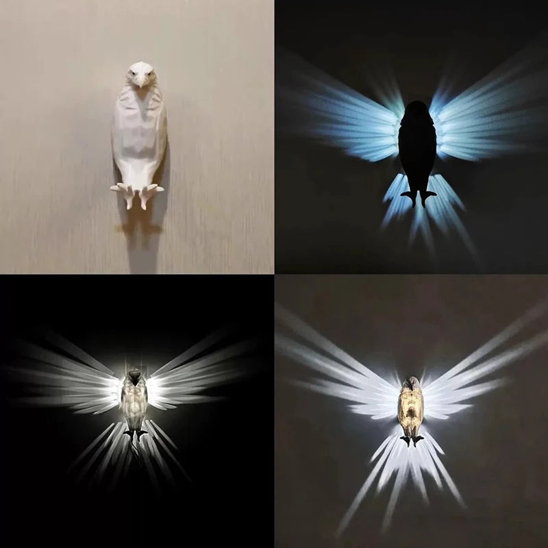 3D Bird Wall Sconce & Shadow Projector Lamp - product image 6