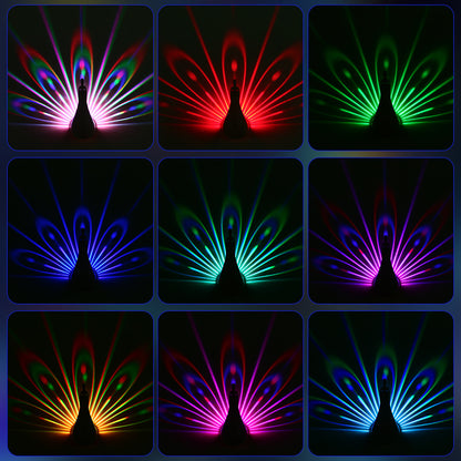 Peacock Wall Projector Lamp with Remote & Timer - product image 9