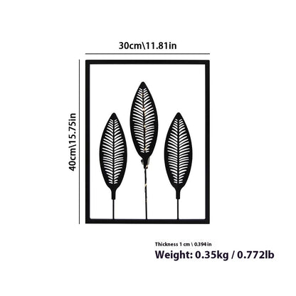 Metal Leaf Wall Decor with String Lights - product image 4