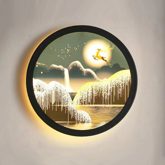 Chinese-Style LED Landscape Wall Lamp - product image 1