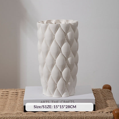 Modern Circular White Porcelain Vase - product image 5
