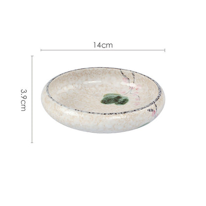 Japanese Hand-painted Ceramic Plates For Household Use
