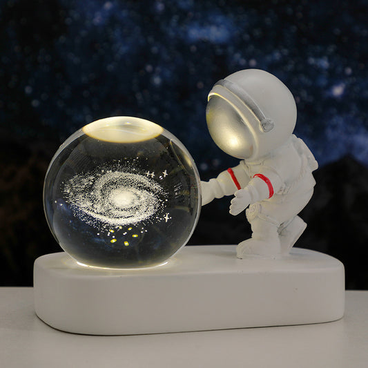 3D Galaxy Astronaut Crystal Ball Night Light - product image 1