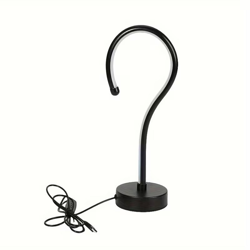 2PC Creative Question Mark Shape Table Lamp, USB Three-color Dimming D