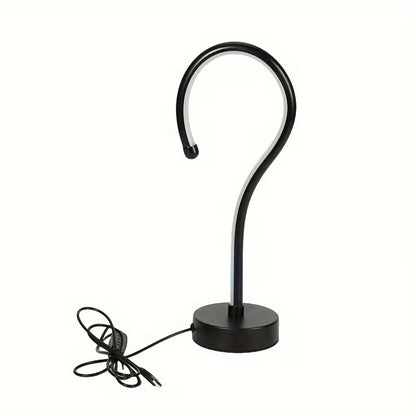 2PC Creative Question Mark Shape Table Lamp, USB Three-color Dimming D