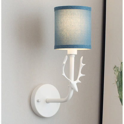 Wall Lamp Wrought Iron Antlers