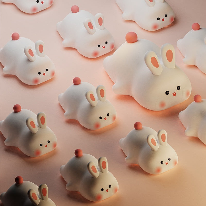Cute LED Night Light Touch Sensor Cartoon Kid's Nightlights Big Face R