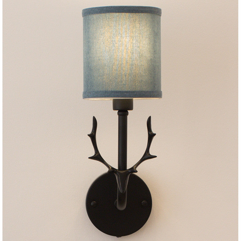 Wall Lamp Wrought Iron Antlers