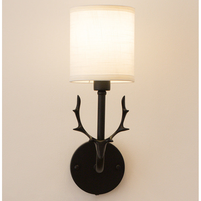 Wall Lamp Wrought Iron Antlers