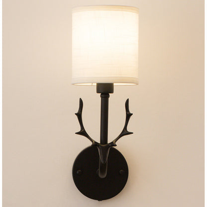Wall Lamp Wrought Iron Antlers