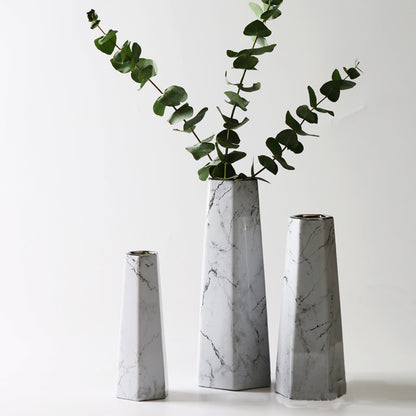 Nordic Marble-Pattern Ceramic Vase - product image 8