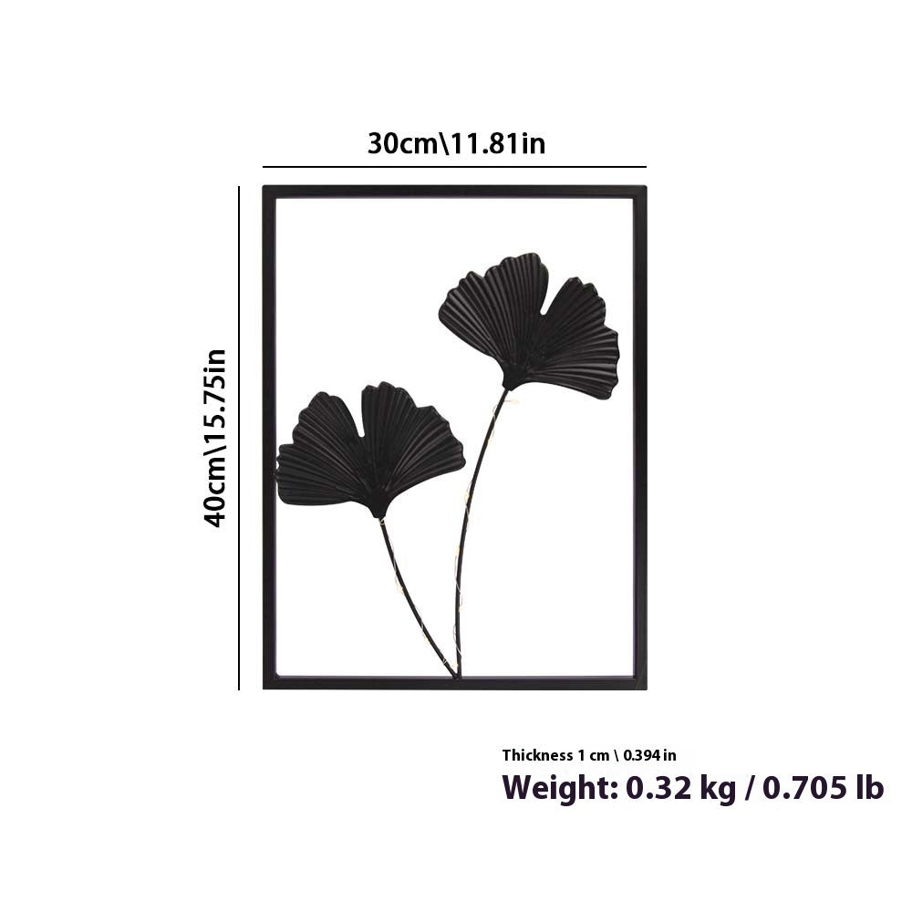 Metal Leaf Wall Decor with String Lights - product image 8