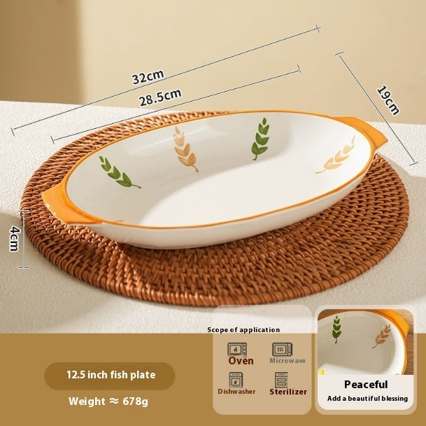 Deep Plates Dinner Plate High Sense Underglaze Tableware